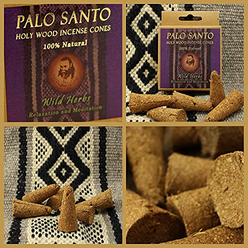 Prabhujis Gifts Palo Santo Incense Cones - 6 Pack Spiritual Aromas