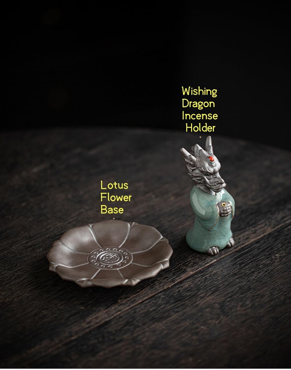 Lucky Dragon Incense Holder with 30 Sticks