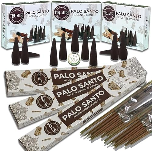 TRUMIRI Palo Santo Incense Sticks Cones Combo Pack