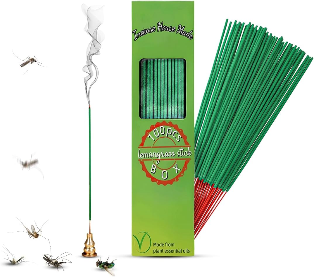 Citronella Incense Sticks 100-Pack with Holder