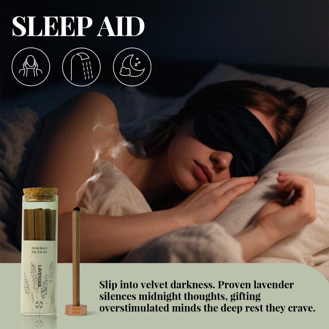 Sleep De-Stress Lavender Incense Sticks with Copper Holder