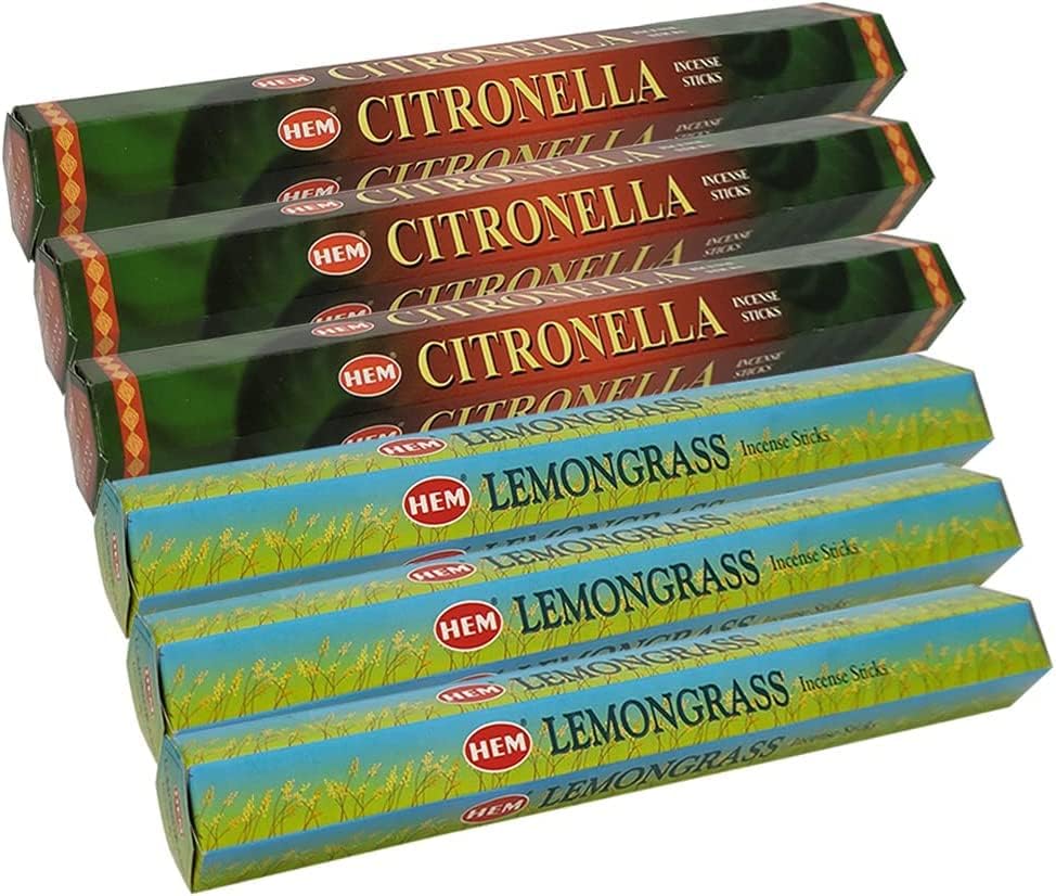 Citronella Lemongrass Incense Sticks and Holder Bundle
