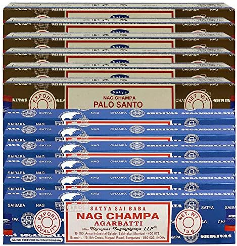 TRUMIRI Nag Champa and Palo Santo Incense Sticks with Holder Set