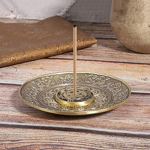 Luxurious Bronze Lotus Incense Holder with 9 Holes