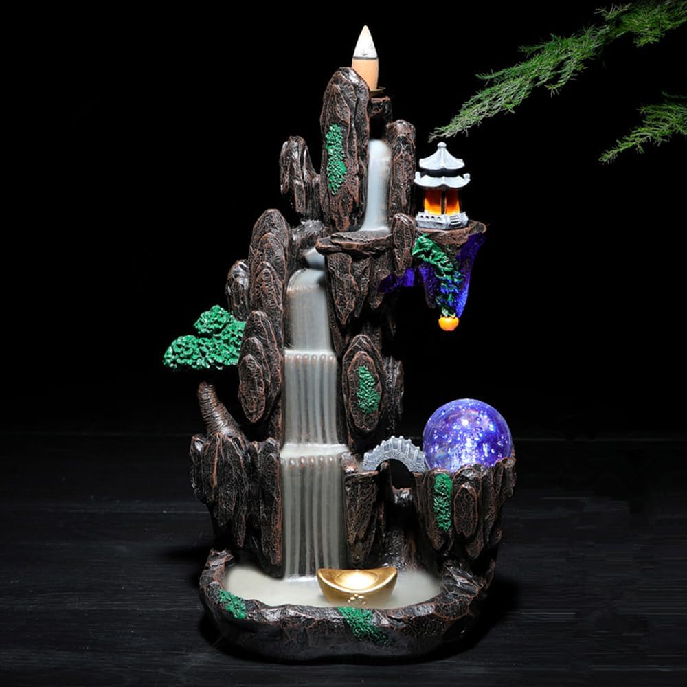 Semli Backflow Incense Holder Waterfall Burner Home Decor