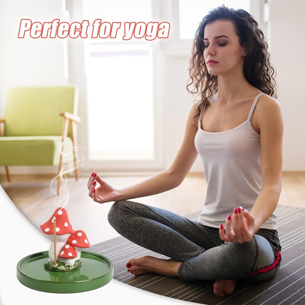 Mushroom Incense Holder with 30 Sticks