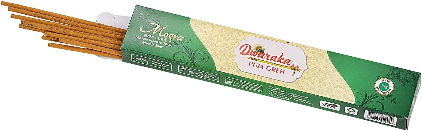 Dwaraka Incense Sticks - Mogra Jasmine 100 Sticks Natural Chemical Free