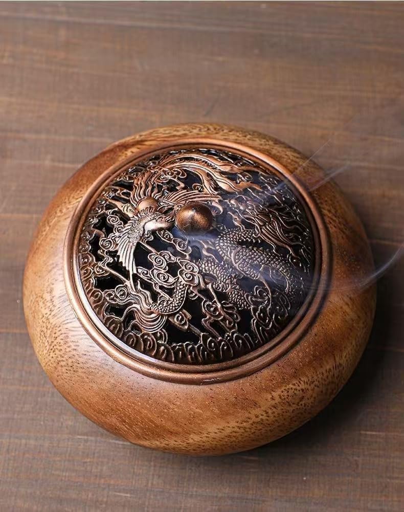 Authentic South American Walnut Incense Holder Eco-Friendly Wooden Burner