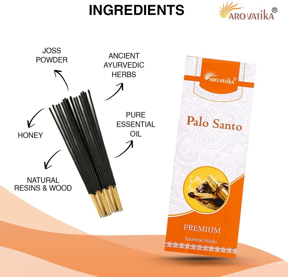 ARO VATIKA Palo Santo Hexa Incense Sticks Set of 120
