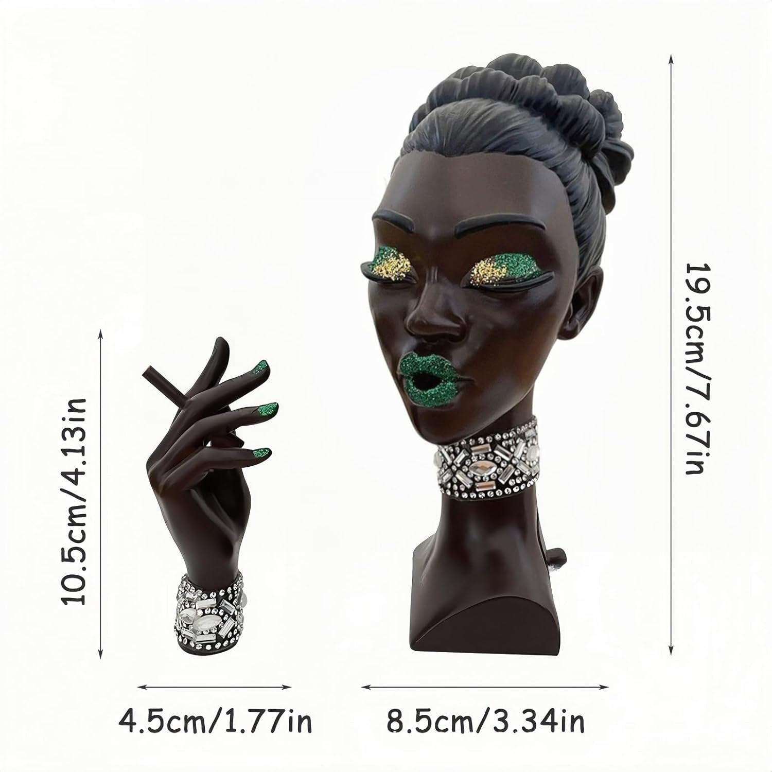 Elegant Head Incense Burner for Black Woman