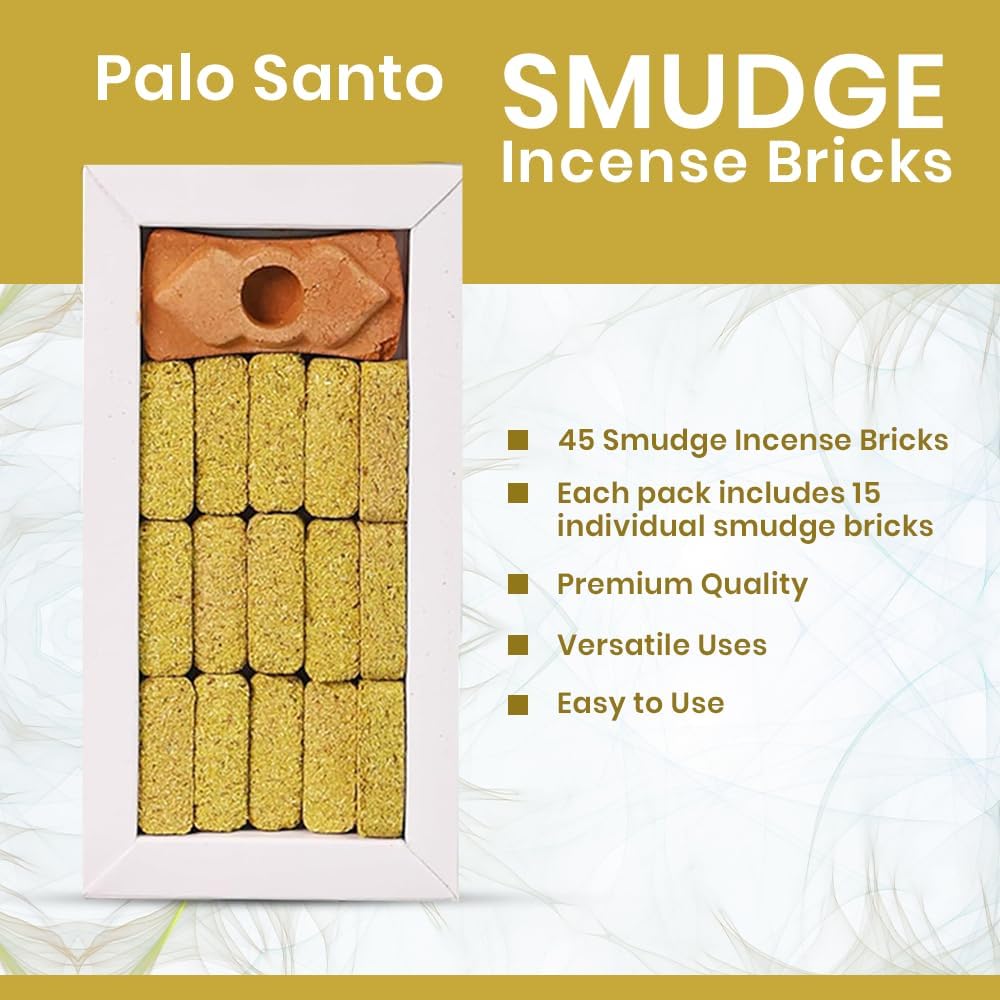 ISHOM Smudge Incense Bricks 45 Pack Combo