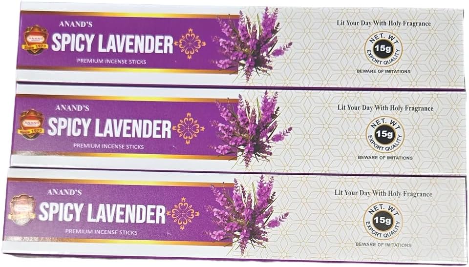 Anands Spicy Lavender Incense Sticks Pack of 12