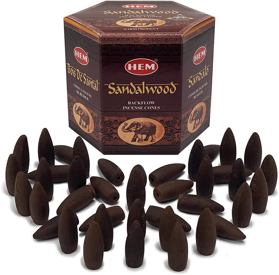 Sandalwood Backflow Incense Cones for Aromatic Waterfall