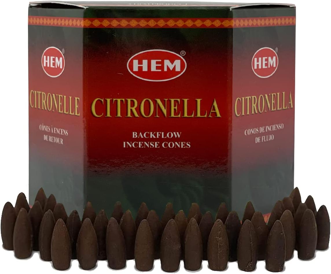 Citronella Backflow Incense Cones for Aromatic Waterfall Fountain