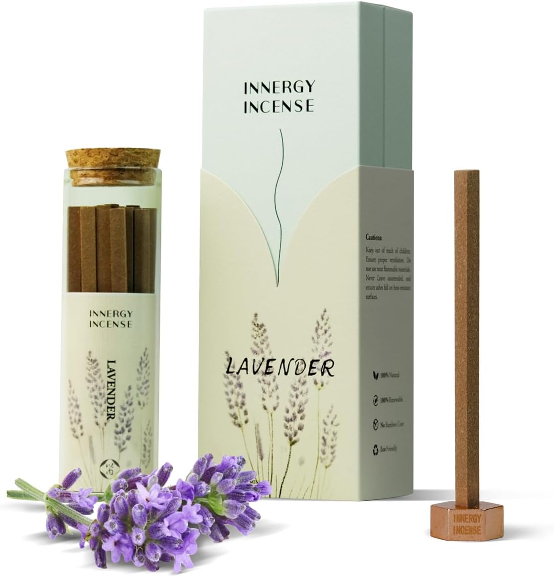 Sleep De-Stress Lavender Incense Sticks with Copper Holder
