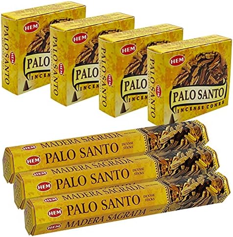 TRUMIRI Palo Santo Incense Sticks and Cones Bundle with Burner Holder