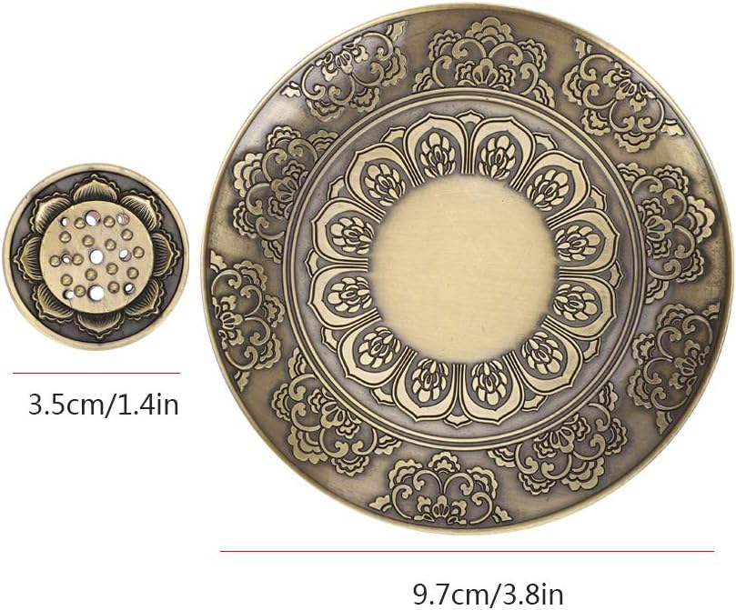 Luxurious Bronze Lotus Incense Holder with 9 Holes