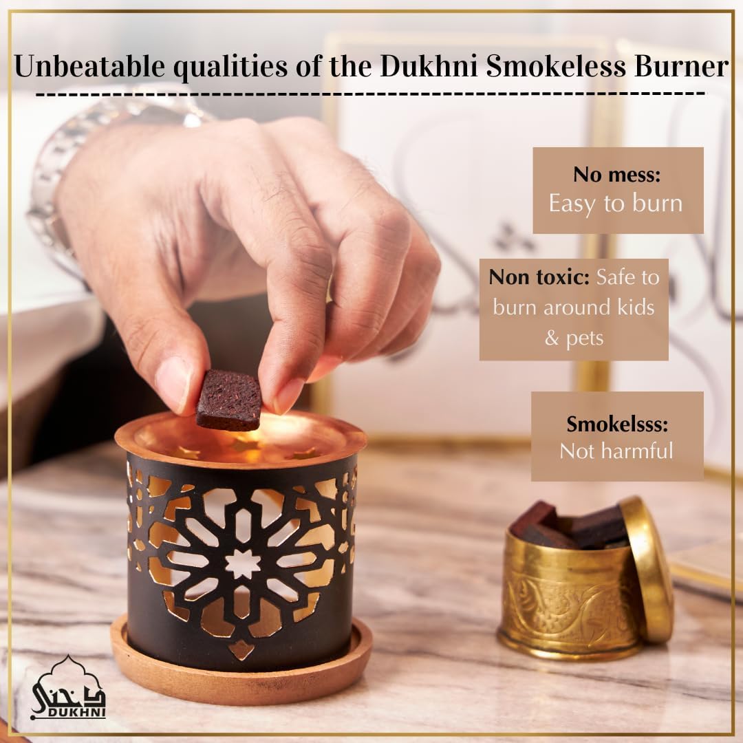 Sandal Bakhoor Set by Dukhni 2 x 9 Pieces Smokeless Burner