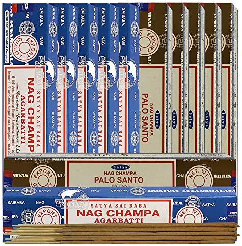 TRUMIRI Nag Champa and Palo Santo Incense Sticks with Holder Set