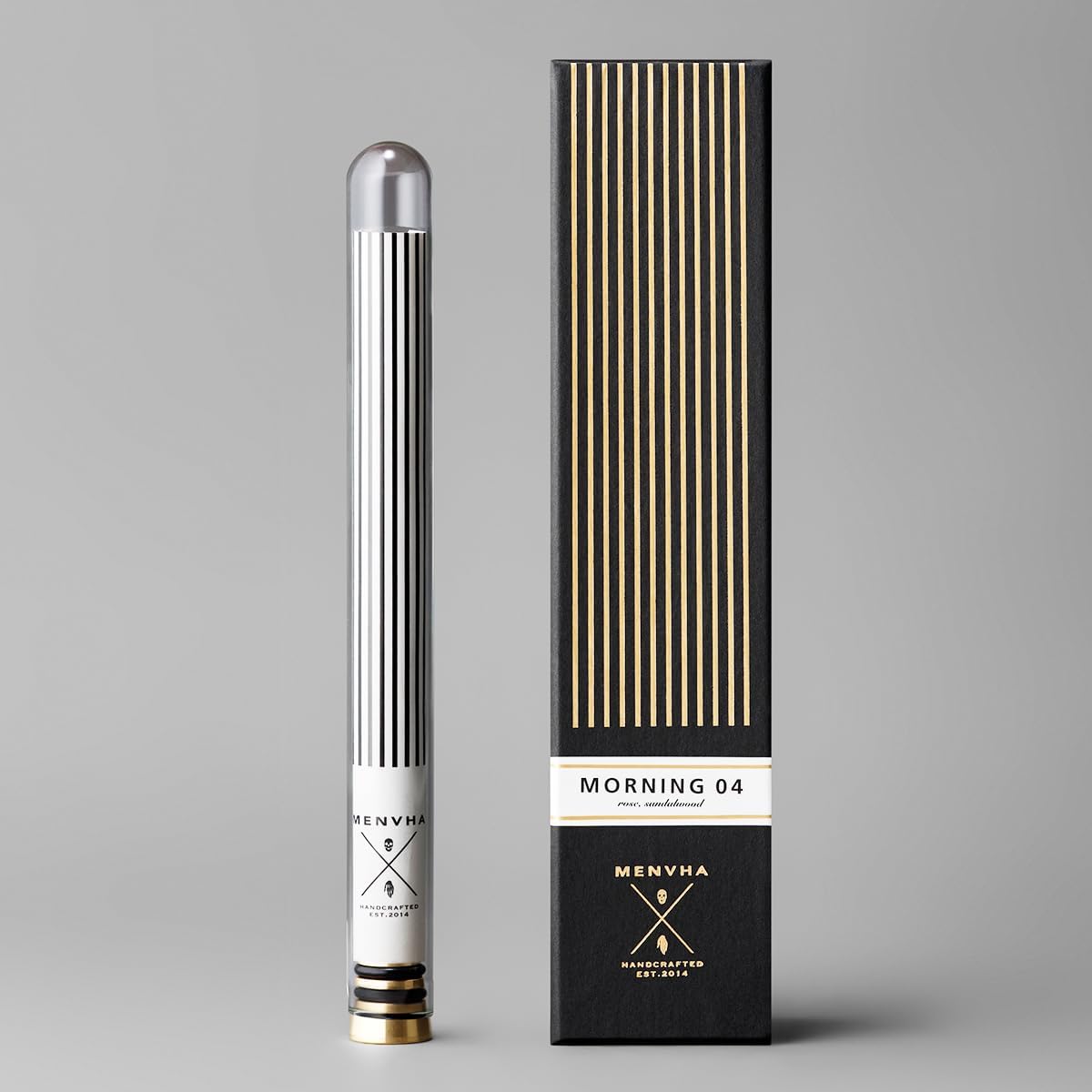 MENVHA Japanese Incense Sticks with Brass Holder Set - 30 Sticks Morning04 Rose Series