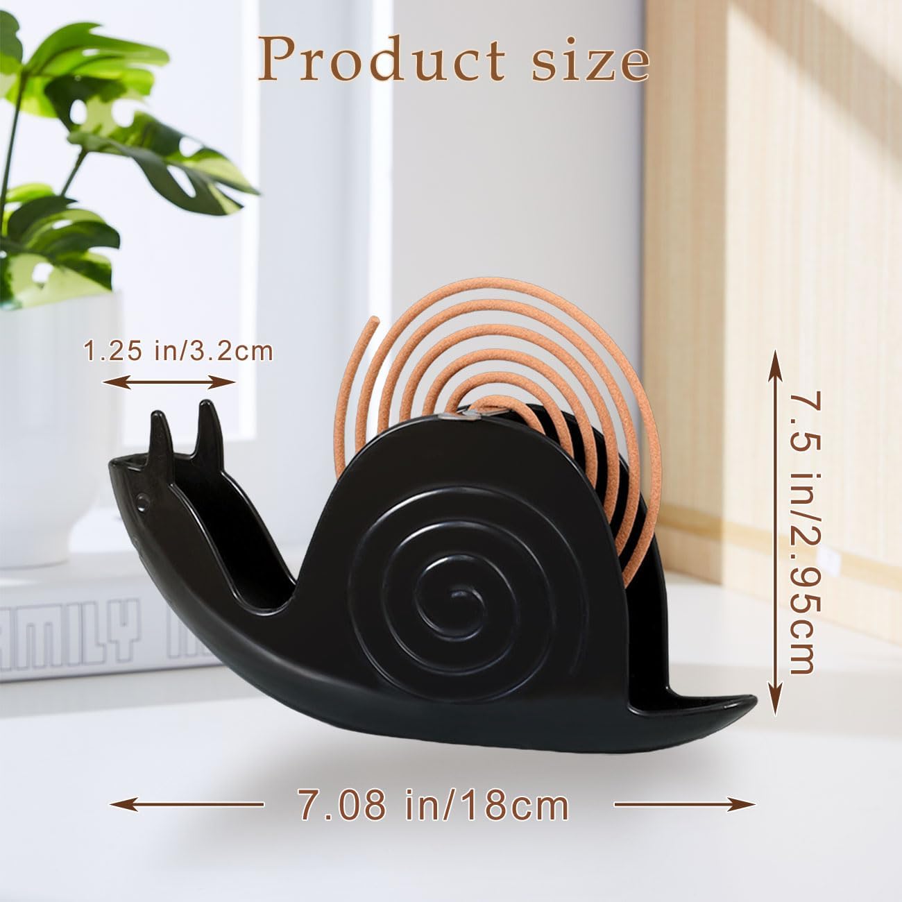 Snail Shape Mosquito Coil Burner Holder with Fireproof Design
