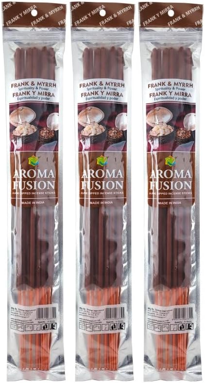3-Piece Aroma Fusion 19 Jumbo Hand Dipped Incense - Frank Myrrh Scent