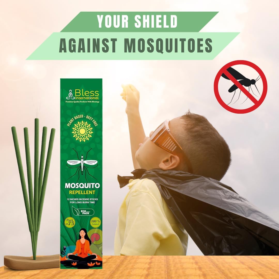 Bless International Mosquito Repellent Incense Sticks 75 PCS