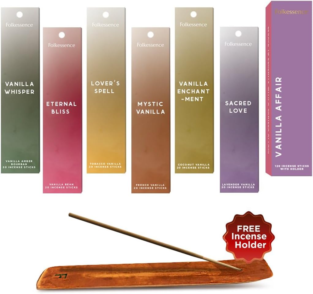Folkulture Fall Incense Sticks with Holder Set of 6