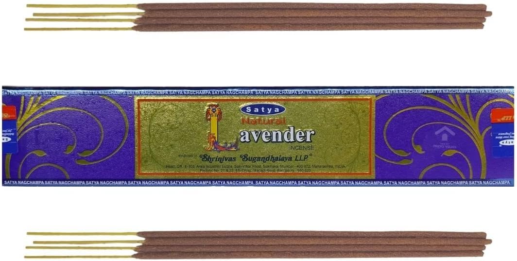SATYA Natural Lavender Agarbatti Incense Sticks 12 Packs