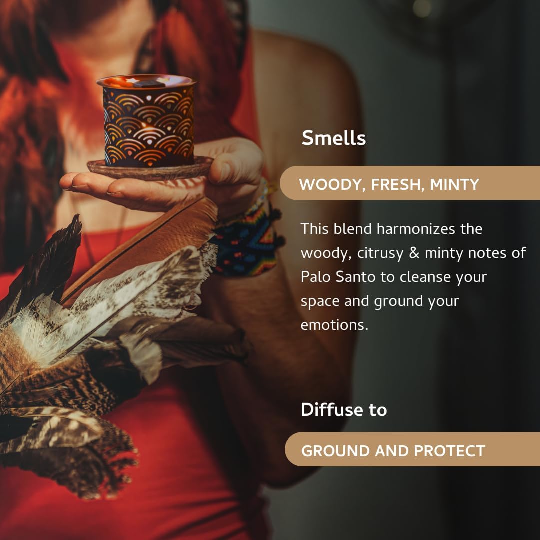 Aromafume Palo Santo Incense Bricks with Snowflake Burner