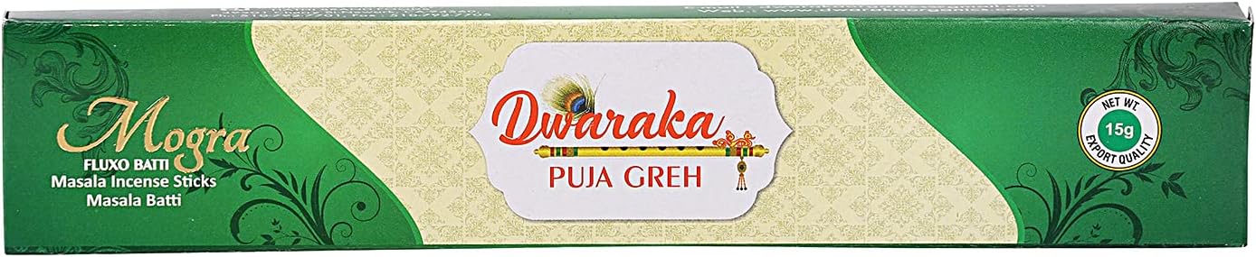 Dwaraka Incense Sticks - Mogra Jasmine 100 Sticks Natural Chemical Free