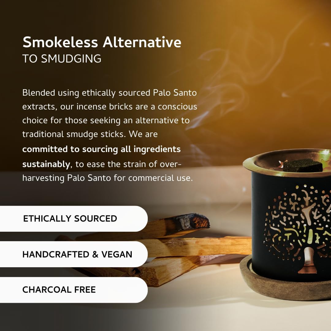 Palo Santo Cinnamon Smokeless Incense Bricks Refill 3x9 Bricks Aromatherapy Smudging Natural Air Fresheners
