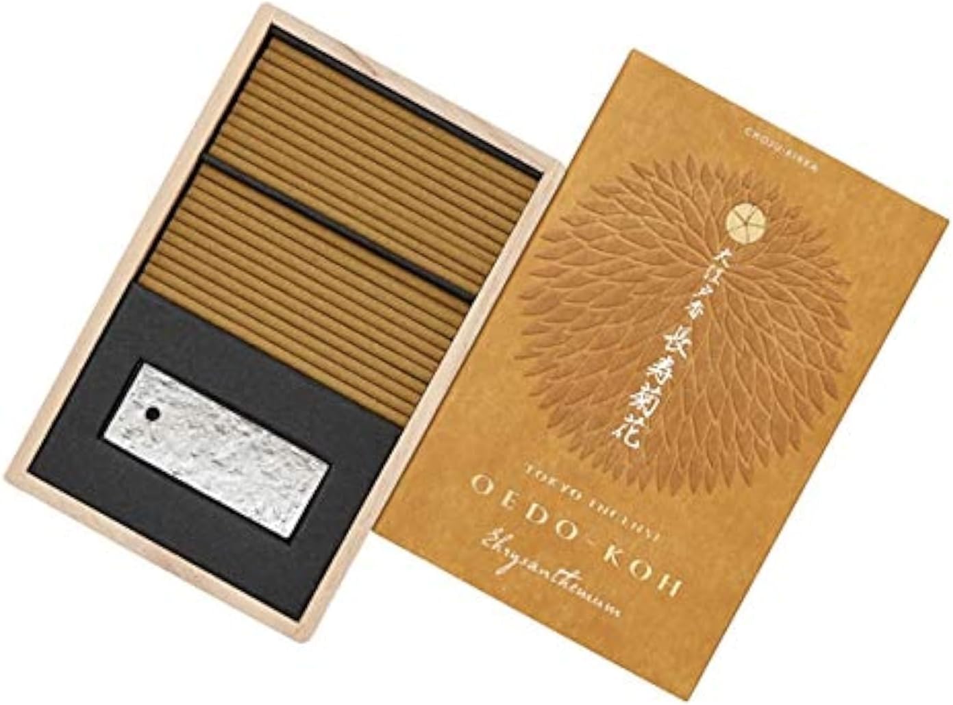 OEDO-KOH Chrysanthemum Incense 60 Sticks with Holder by Nippon Kodo