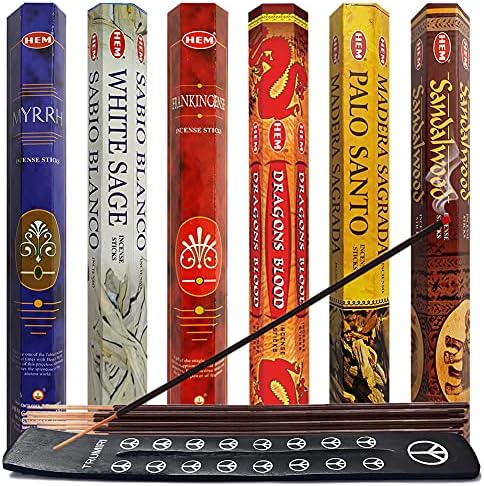 Hem Incense Sticks Variety Pack with Holder