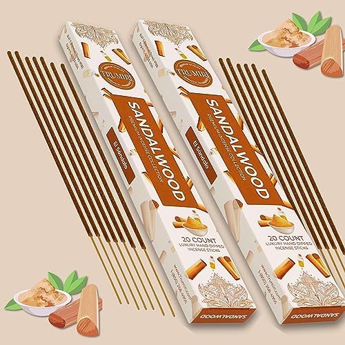 Sandalwood Incense Sticks - Dual Pack of 20