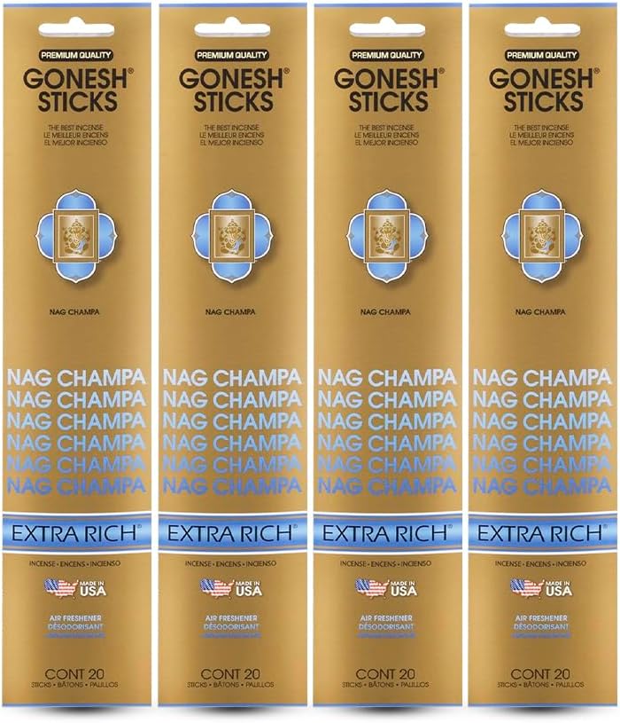 Gonesh - Extra Rich Scented Incense Sticks 80 Pack