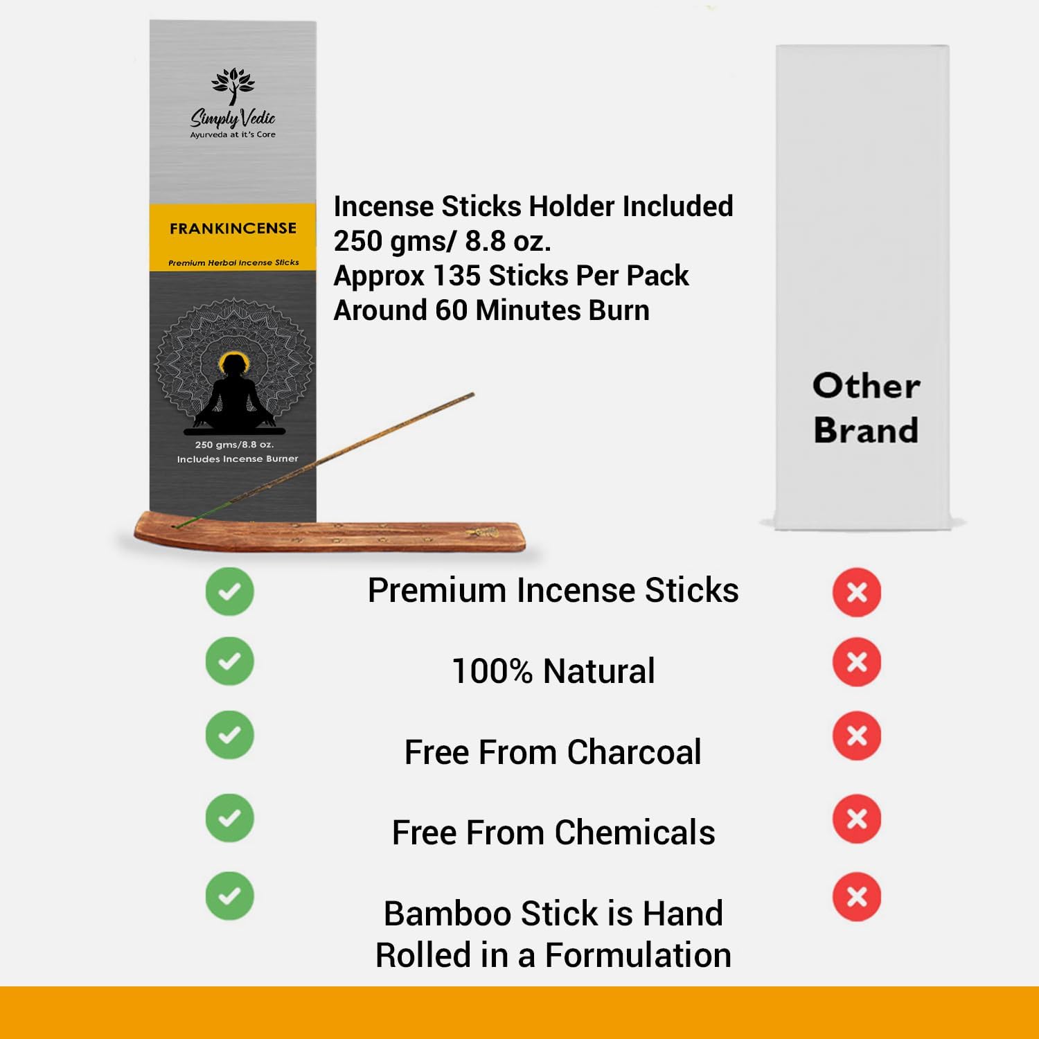 Frankincense Incense Sticks 250g with Holder