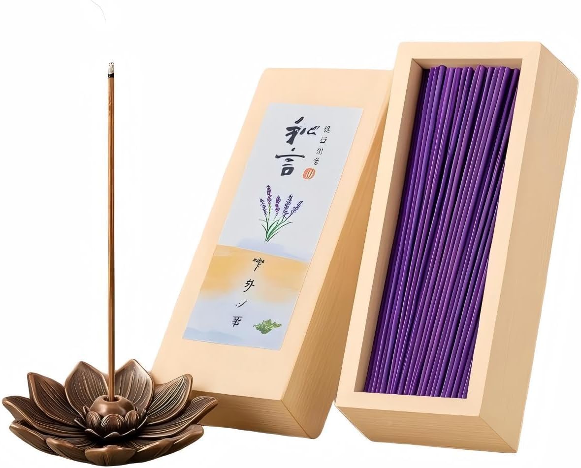 Lavender Agarwood Incense Sticks Pack of 200 Pet-Friendly Natural Aromatherapy for Meditation Relaxation