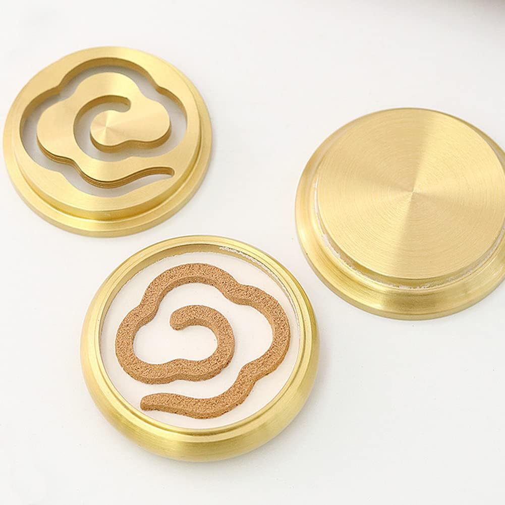 3 In 1 Mini Brass Incense Burner and Ash Press Set