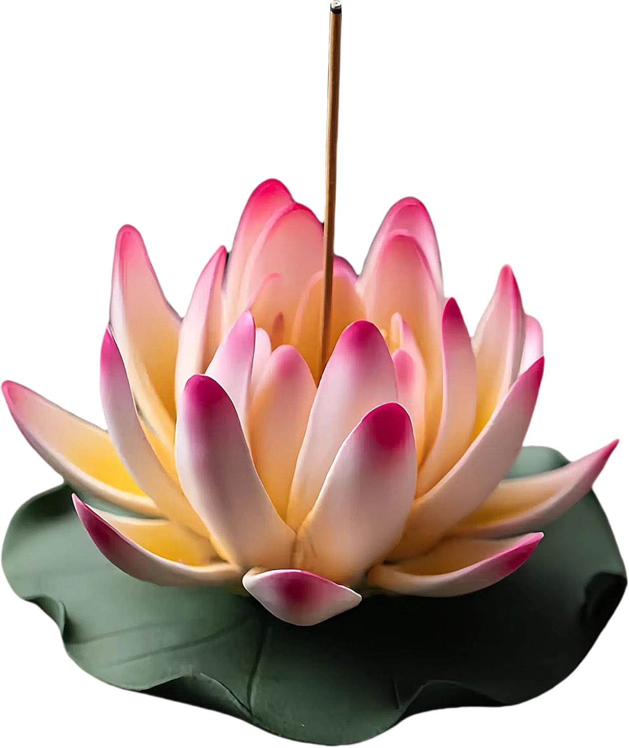 Pink Ceramic Lotus Incense Burner - Decor Fragrance Holder