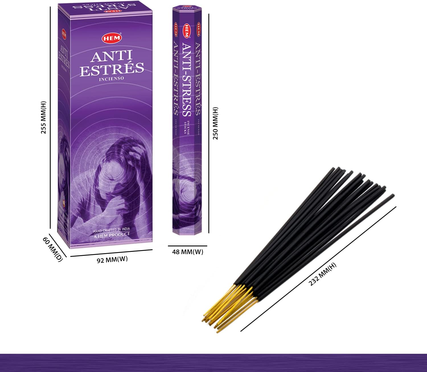 HEM Anti Stress Incense Box of Six Tubes