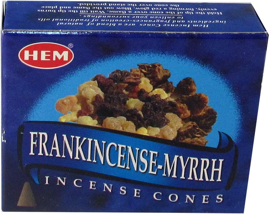 HEM Frankincense and Myrrh Incense Cones 120 Cones 12 Packs