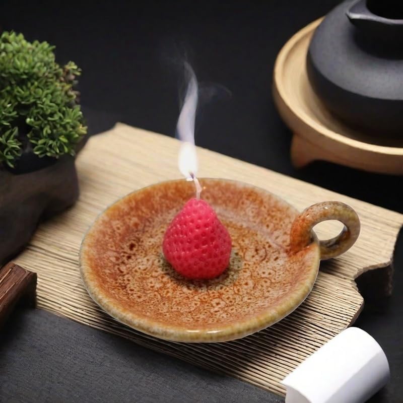 DEIYVON Ceramic Incense Holder Candle Plate for Palo Santo and Flameless Candles