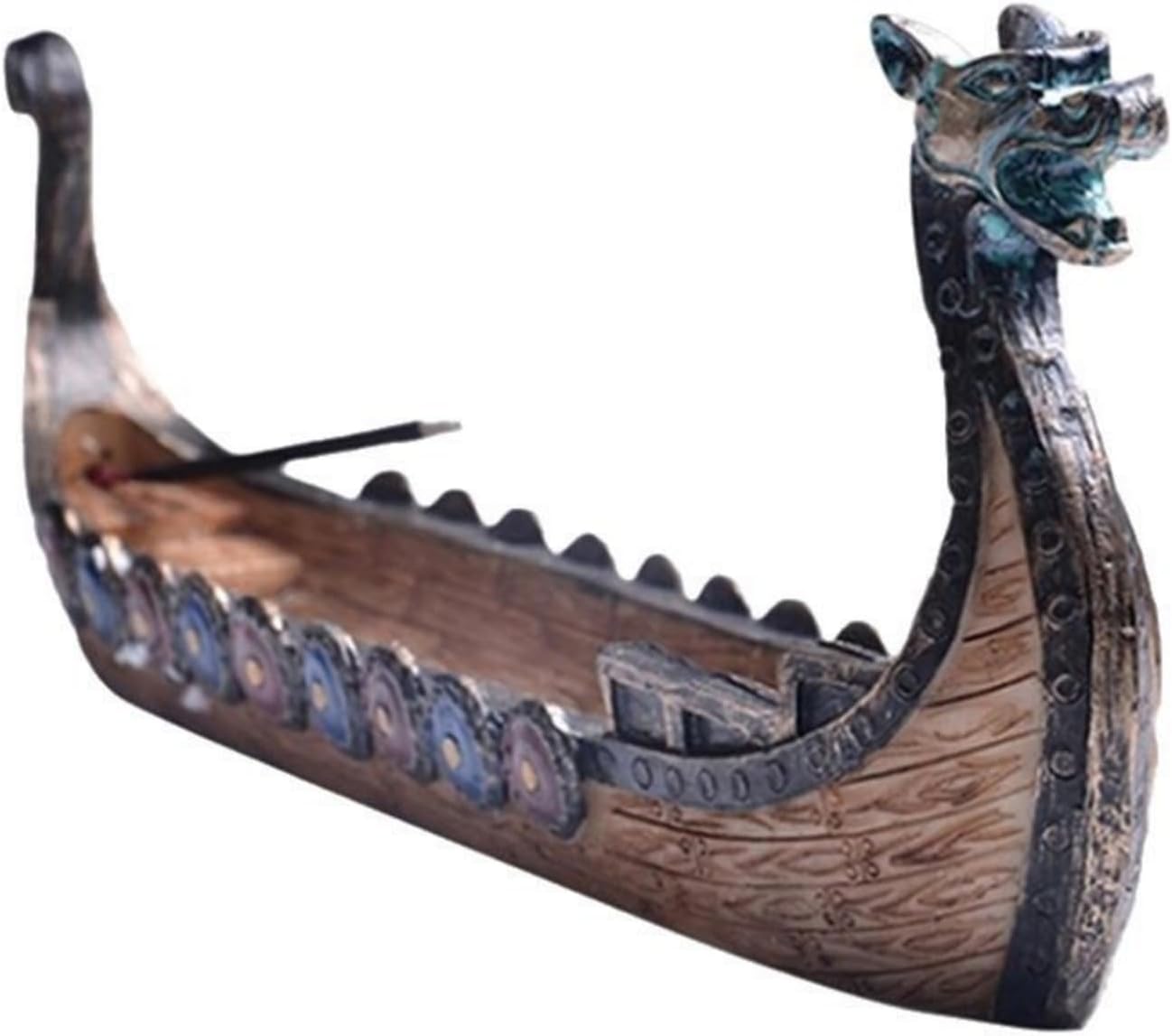 COSIBOA Retro Dragon Boat Incense Burner Holder
