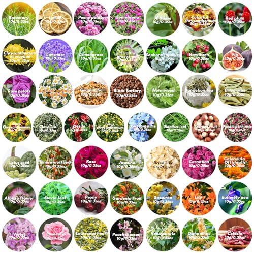 50 Bag Dried Flowers Kit for Soap Making DIY Crafts