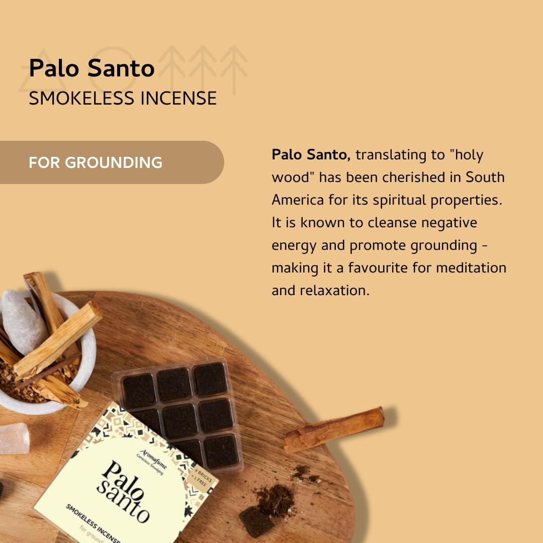 Aromafume Palo Santo Incense Bricks with Snowflake Burner