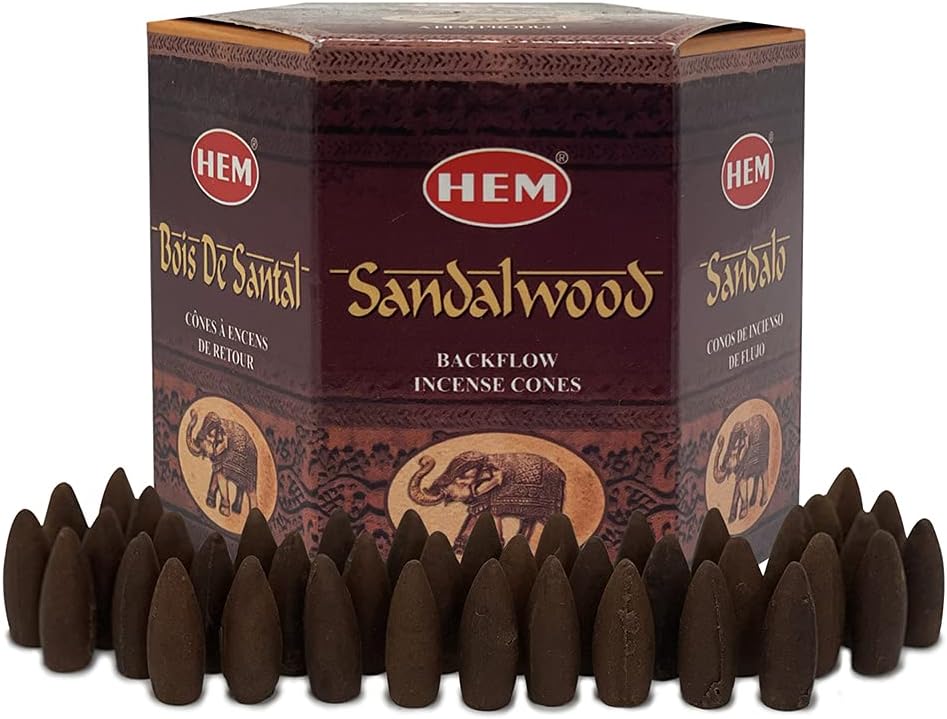 Sandalwood Backflow Incense Cones for Aromatic Waterfall