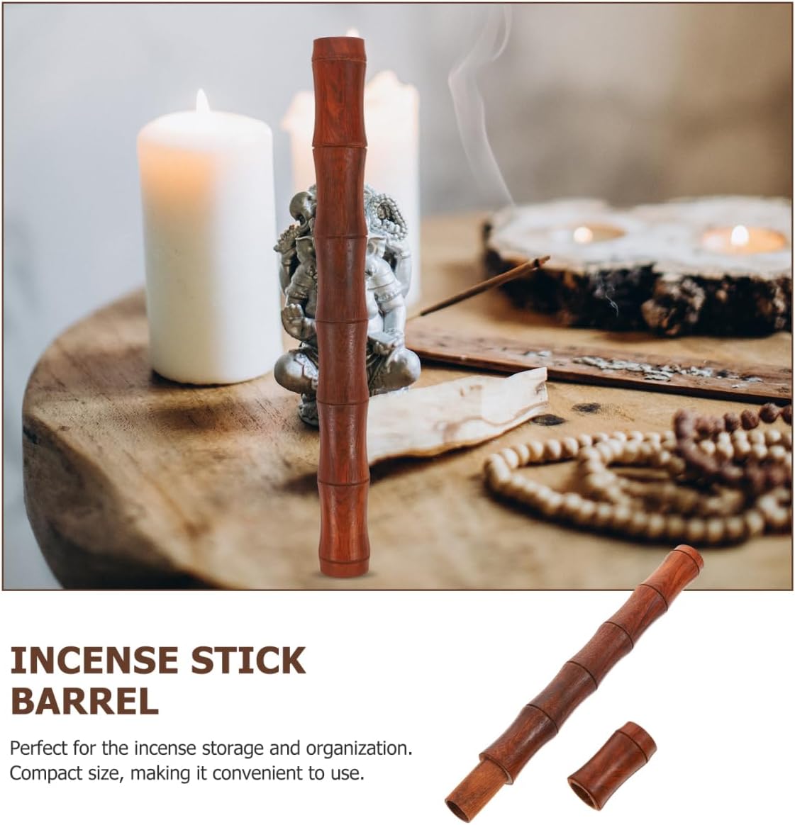 Healifty 3 Pcs Bamboo Agarwood Incense Holder Set