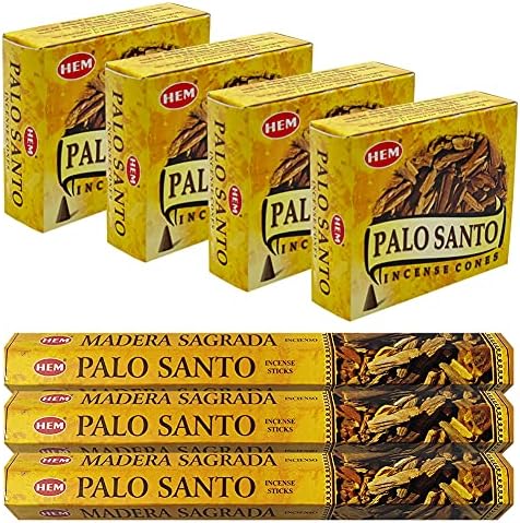 TRUMIRI Palo Santo Incense Sticks and Cones Bundle with Burner Holder