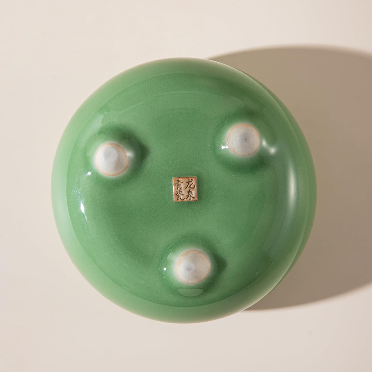Ceramic Incense Holder with 9 Holes Celadon Green